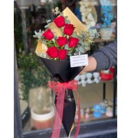 7 Kırmızı Güllü Buket