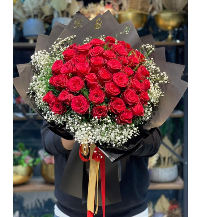 41 Kırmızı Güllü Buket